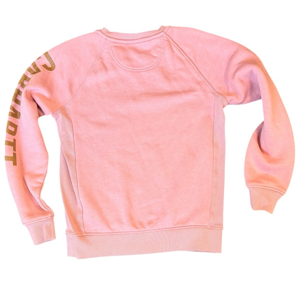 Carhartt Light Pink Logo Sleeve Crewneck Sweatshirt Women’s XS EUC - Picture 6 of 6